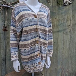 SAN FRANCISCO Made in France Silk Cotton blend vintage cardigan